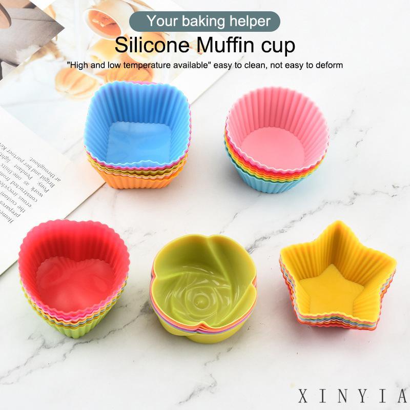 Xia.id Cetakan Kue Muffin DIY Bahan Silikon Elastis