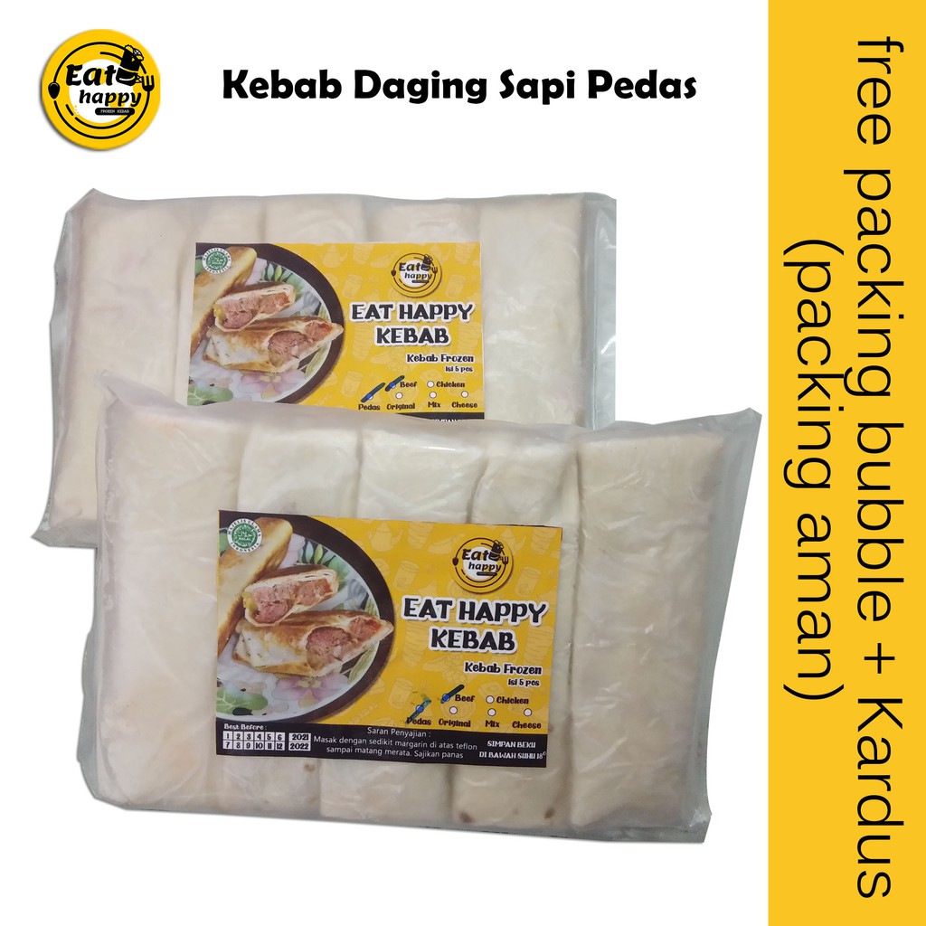 

Kebab Beef Frozen Pedas isi 5 Kebab