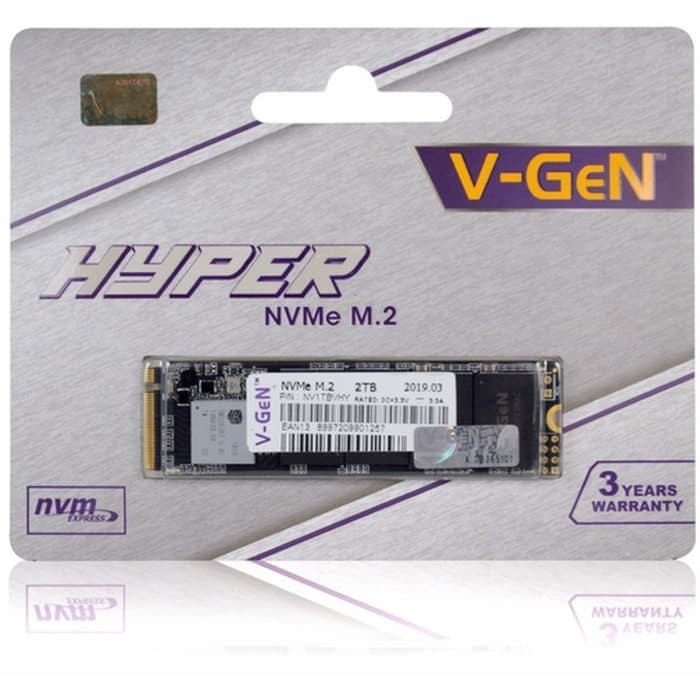 SSD SOLID STATE DRIVE V-GEN HYPER NVME 1.3 2TB / 2 TB PCLE GEN 3.0 X4 GARANSI RESMI