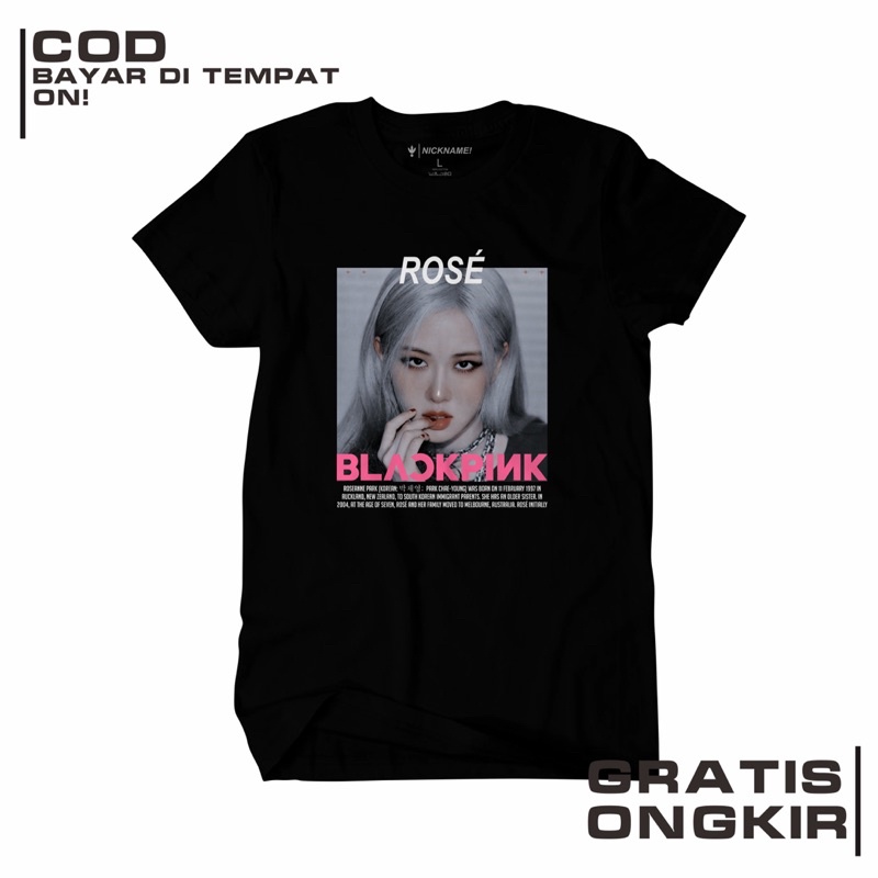 KAOS BLACKPINK ROSE PHOTO R001 | KAOS BLACKPINK | BLACKPINK ROSE