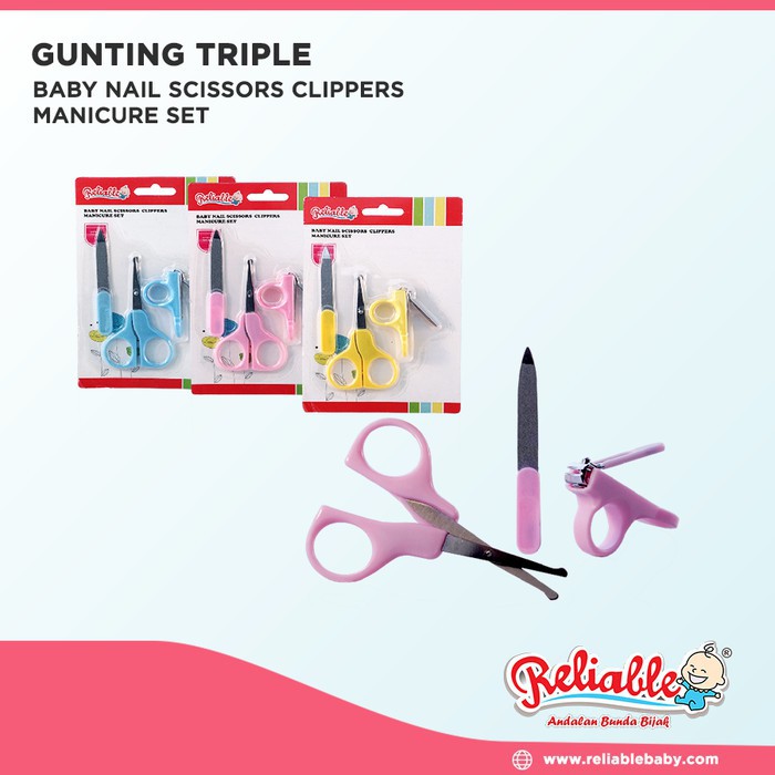 Reliable RAC-8813 Gunting Kuku Triple Perawatan Kuku Bayi 3in1-BELLA SHOP