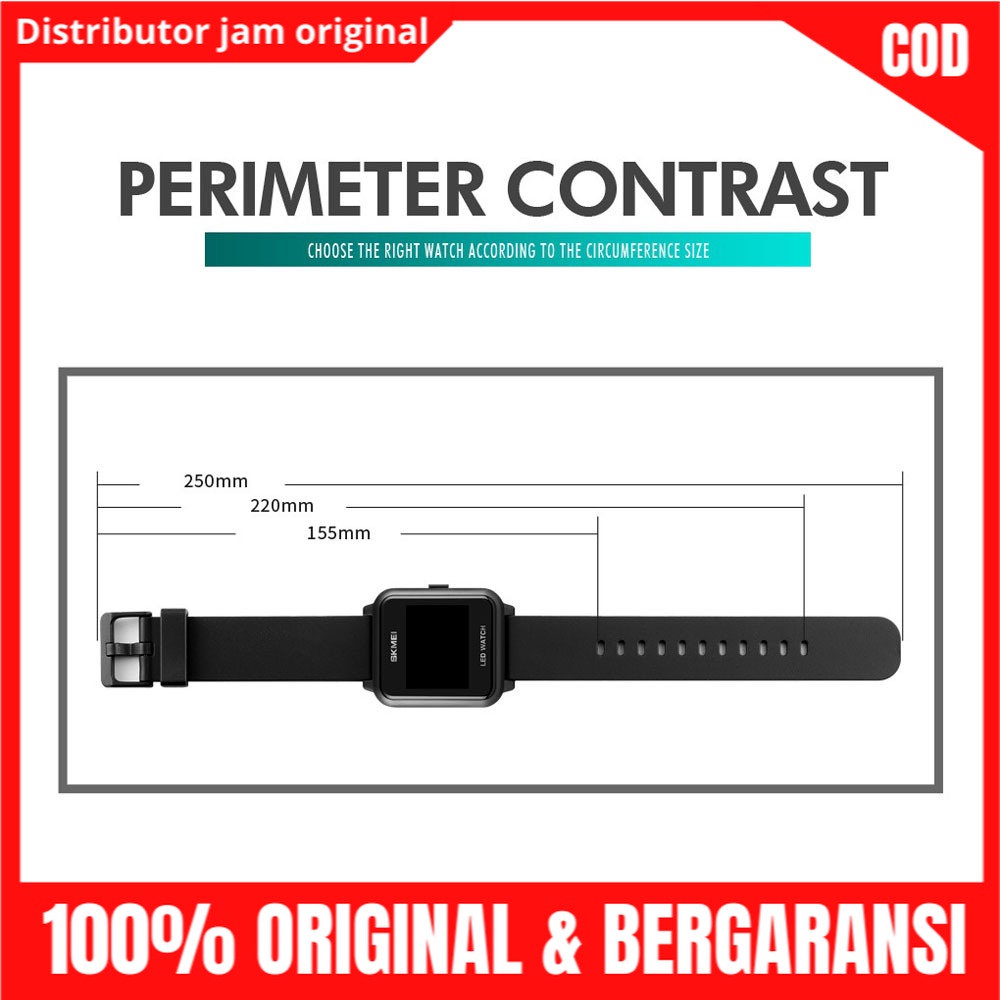 Jam Jm Tangan Tngan Pria Cowok Wanita Perempuan Digital Led Kotak Skimei Skmei Skemei Skymei 1630-3