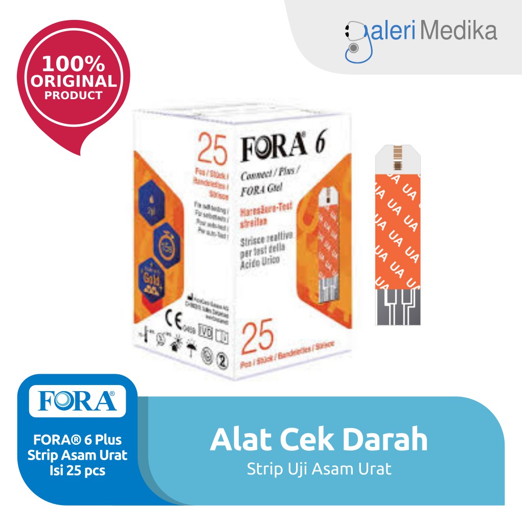 FORA 6 Plus 6in1 Strip Asam Urat Isi 25 pcs