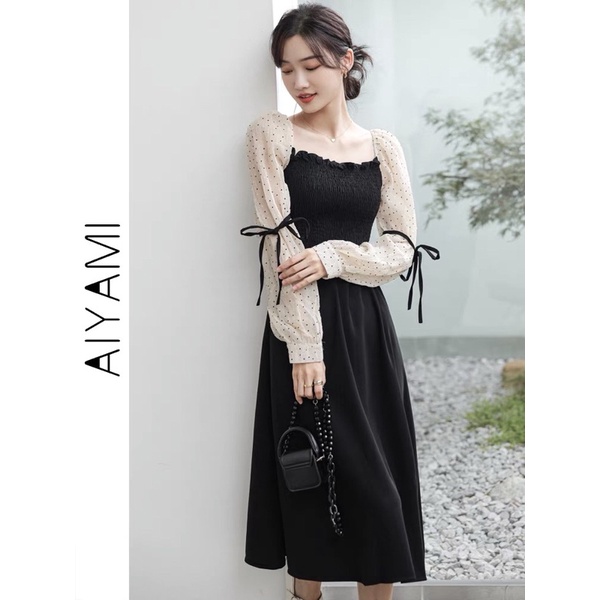 Dress Korea Lengan Full Karet M135