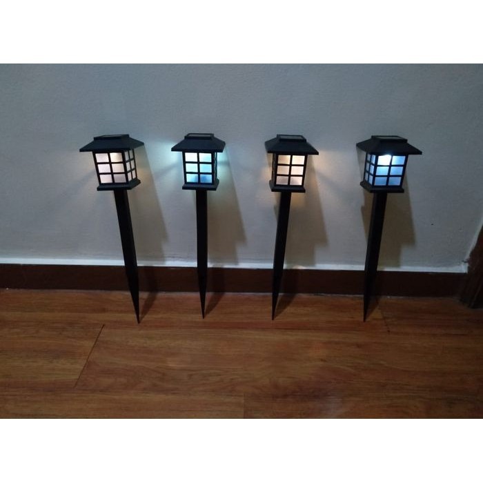 S03- Lampu Solar Light Taman LED Tancap Model Rumah Tenaga Matahari