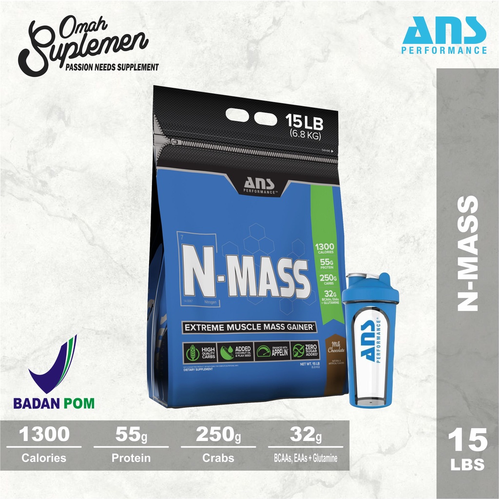 ANS N-Mass 15 lbs ans n mass 15lbs gainer BPOM