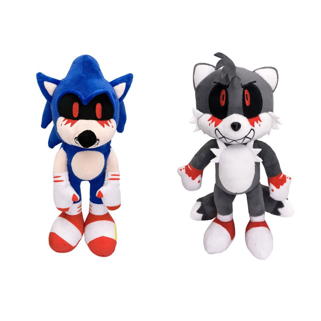 30cm Mainan Boneka Sonic EXE The Spirits Of Hell Plush Toy Evil Blood Soft Stuffed Doll Gift Kids