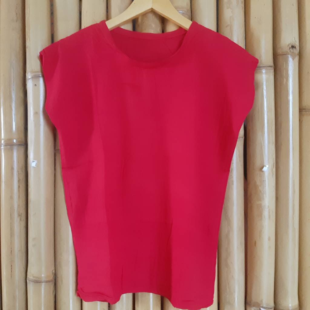 Baju Atasan Bali Polos Lembut dan Adem-Red