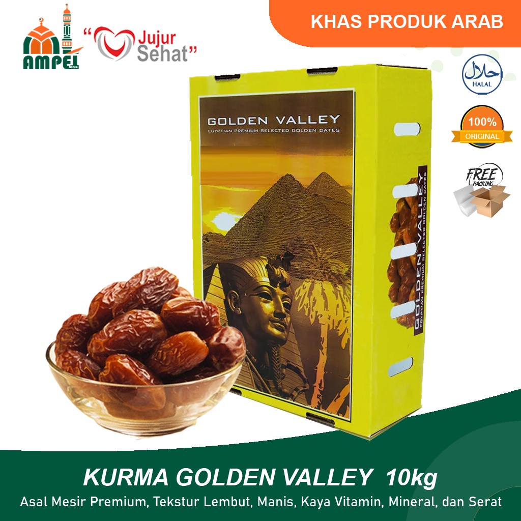 

1 DUS Kurma Madu Golden Valley Mesir 10kg Kemasan Kardus Karton Lezat Untuk Souvenir & Buka Puasa Bersama