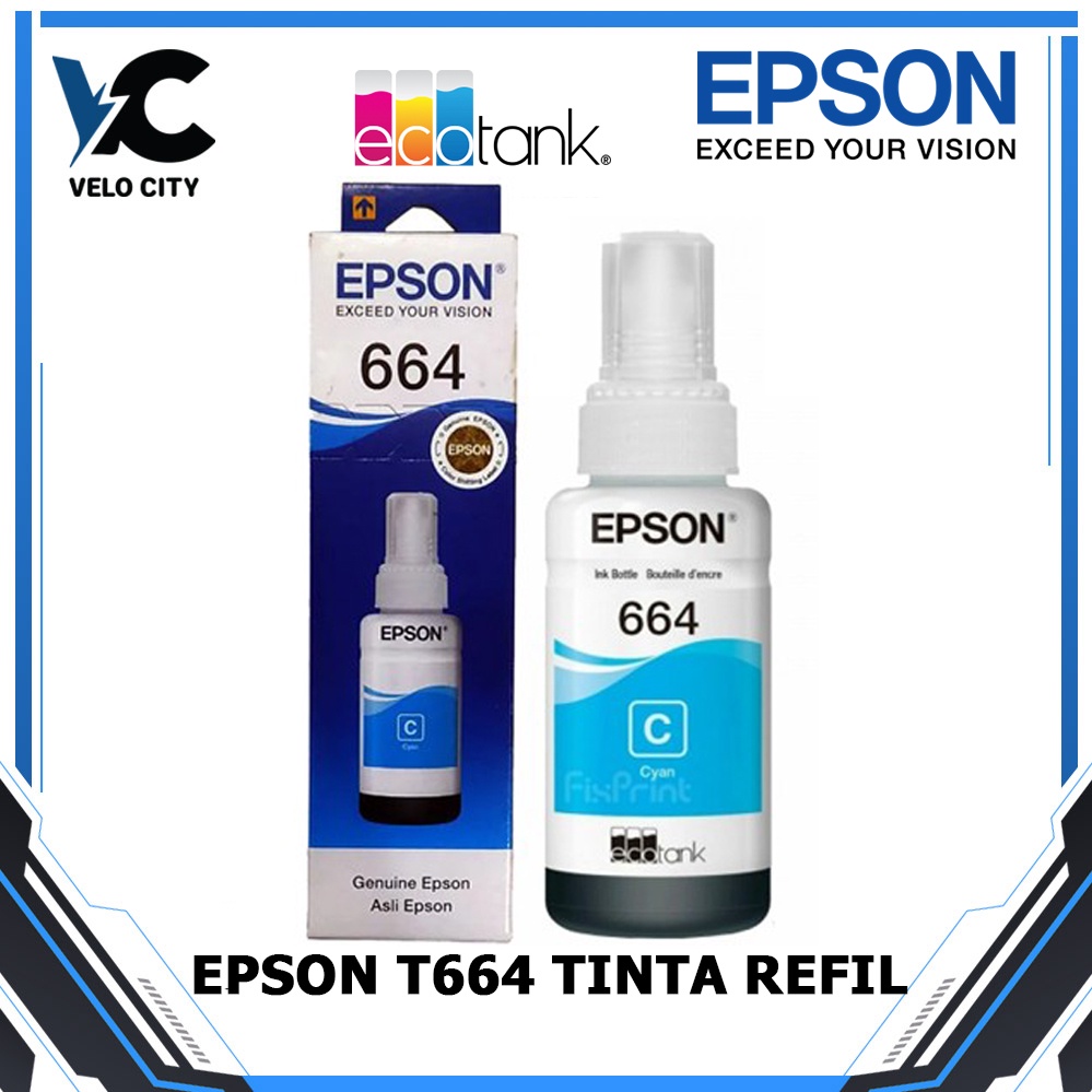 Tinta EPSON Refill T664 Original Printer L120 L210 L310 L360