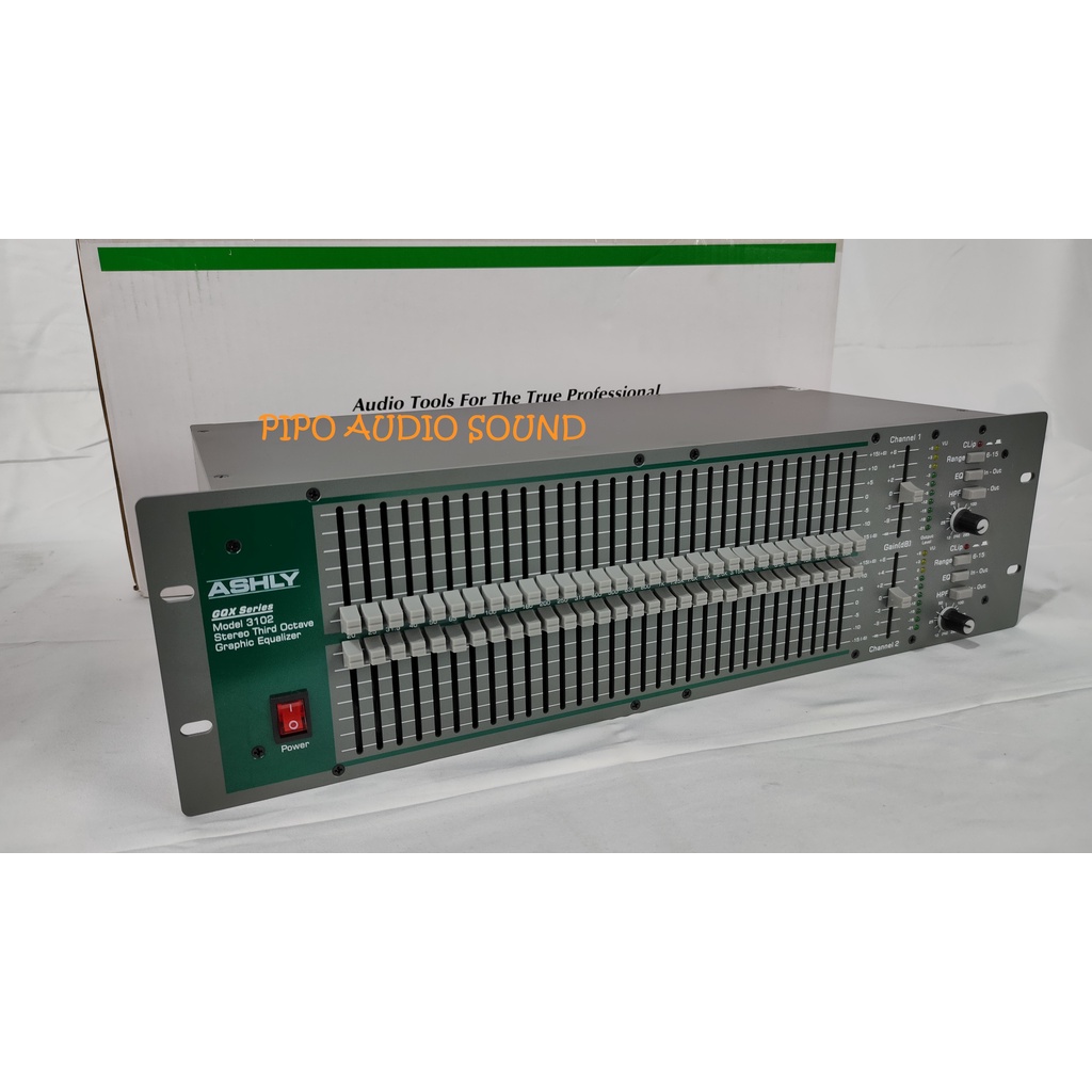 EQUALISER ASHLY GQX 3102/GQX3102 ( 2 x 31 CHANNEL )/ ASHLY GQX 3102