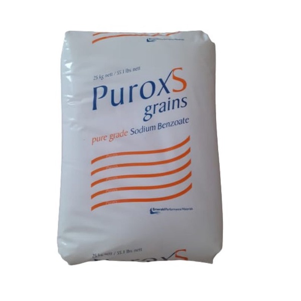 

Makanan Minuman Sodium Benzoate Purox Grains repack 250 gram