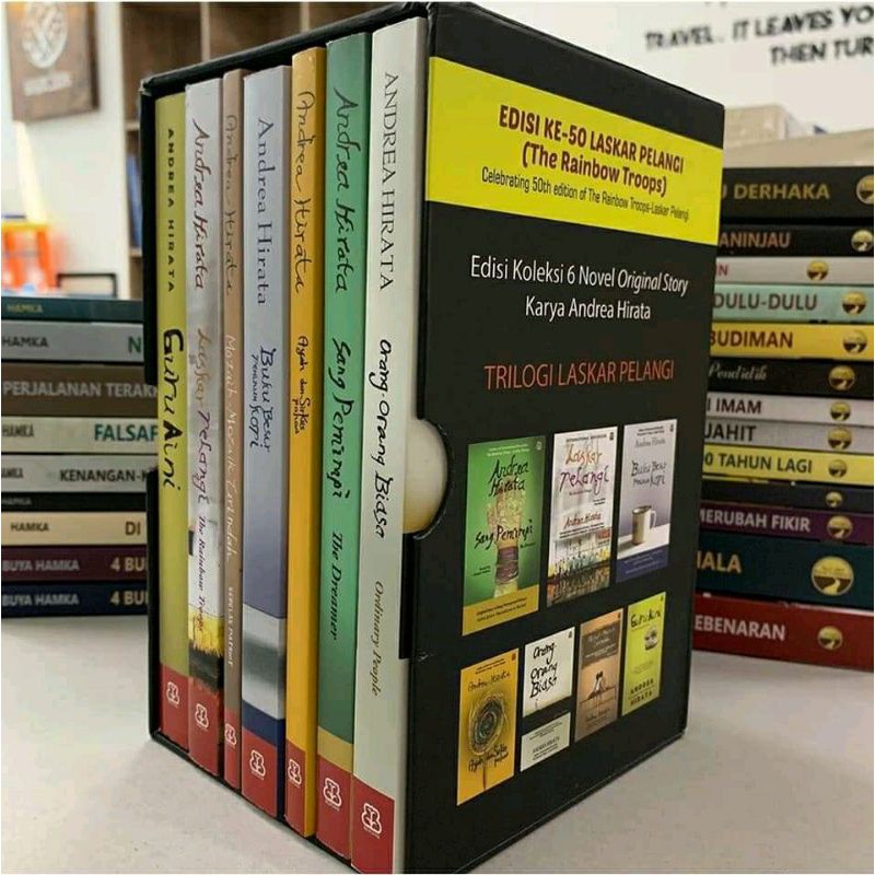 Original Box Set Boxset lengkap Andrea Hirata 7 Buku Edisi Ke - 50 Laskar Pelangi