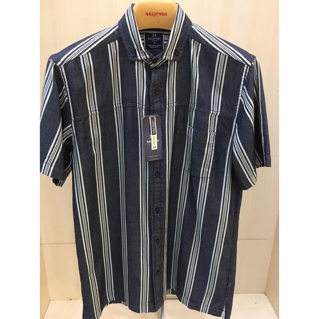Kemeja Pria Hassenda / Kemeja Pria Kerja / Baju Pria Murah Big Size UP 4XL