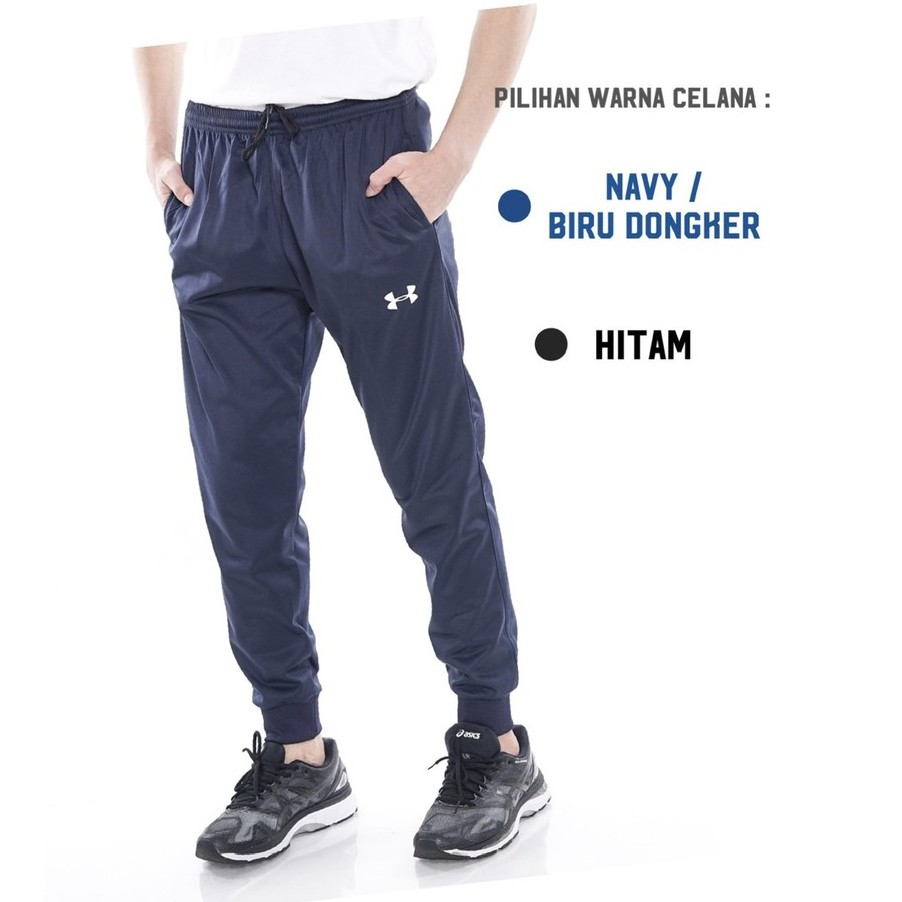  Celana  Training Jogger  Panjang Karet  Rib Bawah UA01 