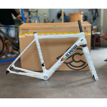 FRAMESET ROADBIKE CINELLI VELTRIX WHITE CARBON UCI DISCBRAKE
