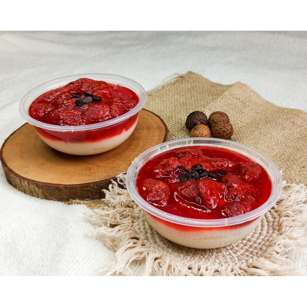 

Puding Susu Vanila Strawberry Vla | Dessert Box | Cemilan Manis | Alice in Berryland