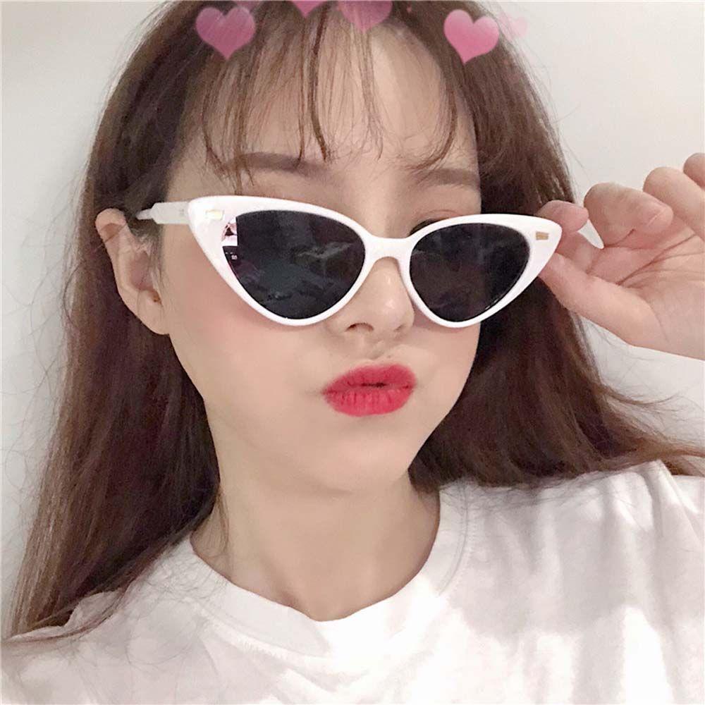 Needway   Wanita Kacamata Hitam Fashion Punk Hip Pop Leopard Print UV400 Bingkai Kecil Padi Kuku Gaya Korea Sunglasses