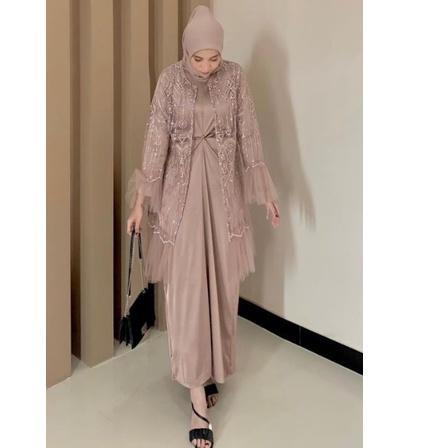 New Product|SQ17|Bridesmaid Dress Kondangan Muslim / Sage Green Nude Milo Mauve Taro Rosegold Silver