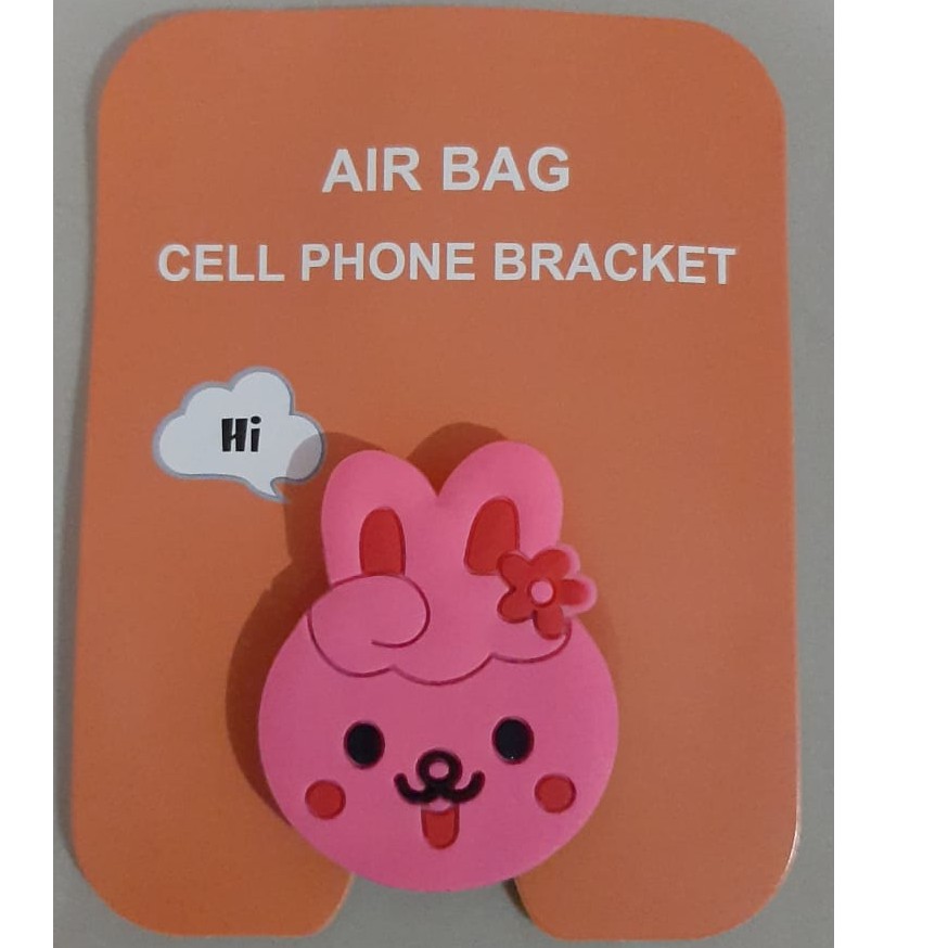 MURMURE.ID | #PART 3# POPSOCKET KARAKTER POP SOCKET EMOJI HP004-RABBIT PINK