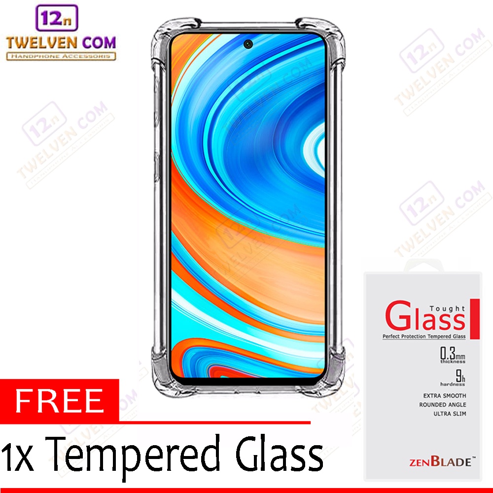 [FLASH SALE] Case Anti Crack Anti Shock Softcase Xiaomi Redmi Note 9 Pro - Free Tempered Glass