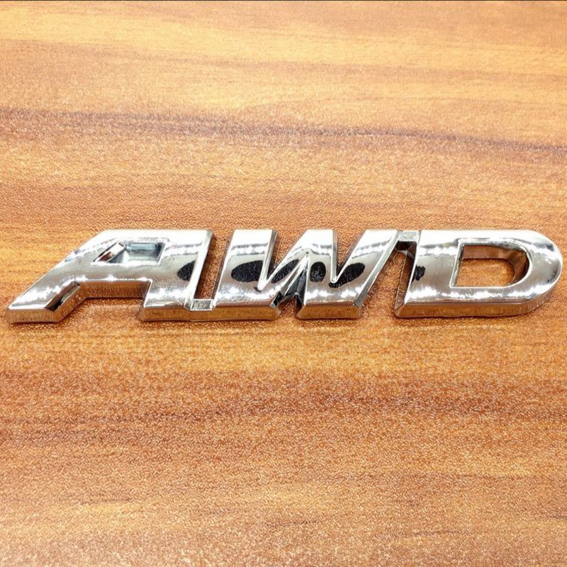 1 X Metal AWD Logo Car Rear Trunk Lid Emblem Badge Sticker Decal Toyota Honda