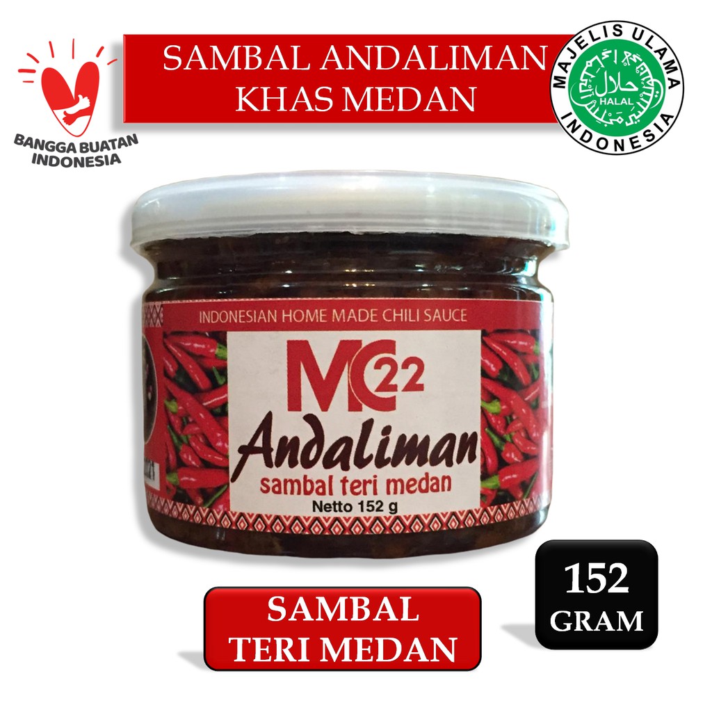 

Sambal Andaliman Sambal Teri Medan 152gr