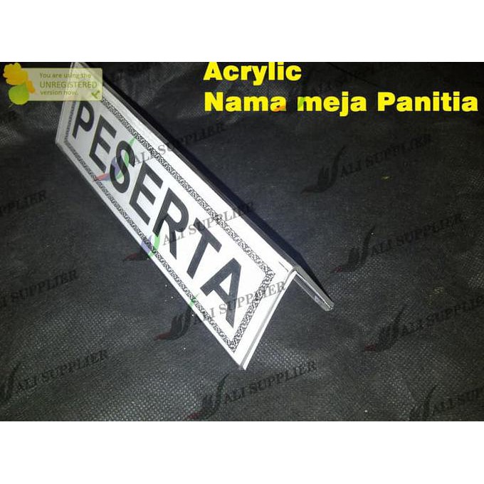 

HOT SALE Acrylic Nama Meja Panitia Terjamin