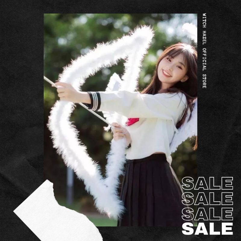 [ WITCH HAZEL ] Panah Crossbow Mainan Bulu Dewasa Angel Malaikat Cosplay Busur Panah Cosplay Wanita 