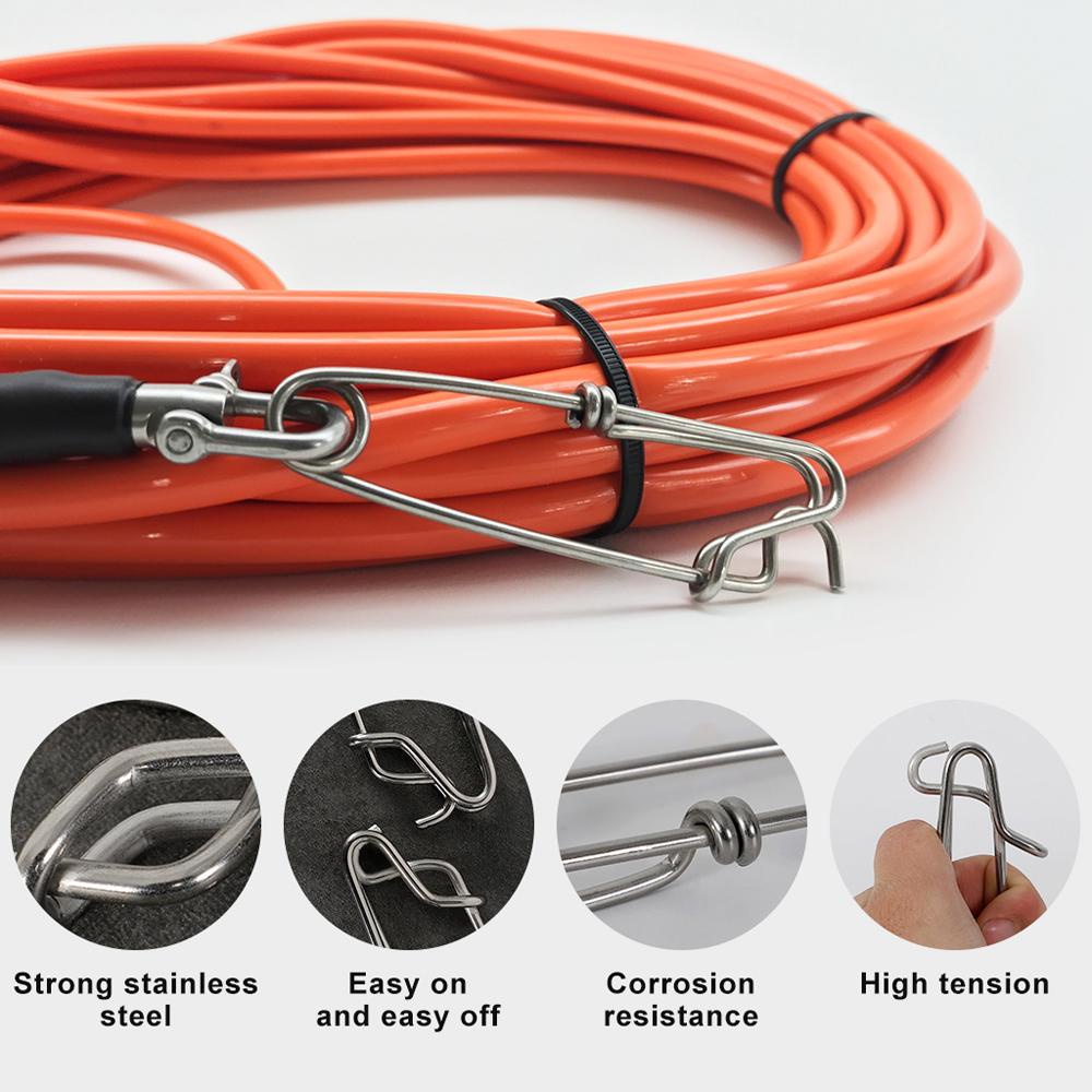 Lanfy Klip Garis Panjang Long Line Snap Swivel Barrel Connector Solid Rings Bearing Memancing Snap Clip