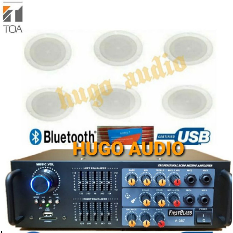 PAKET SPEAKER CEILLING TOA ZS 646R AMPLIFIER MINI 6 SPEAKER