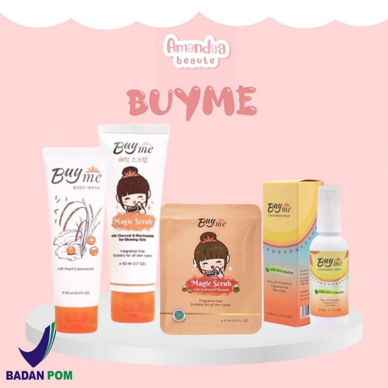 [Ready] Buyme Magic Scrub Sachet Tube Sunscreen Bodywash Buyme Viral