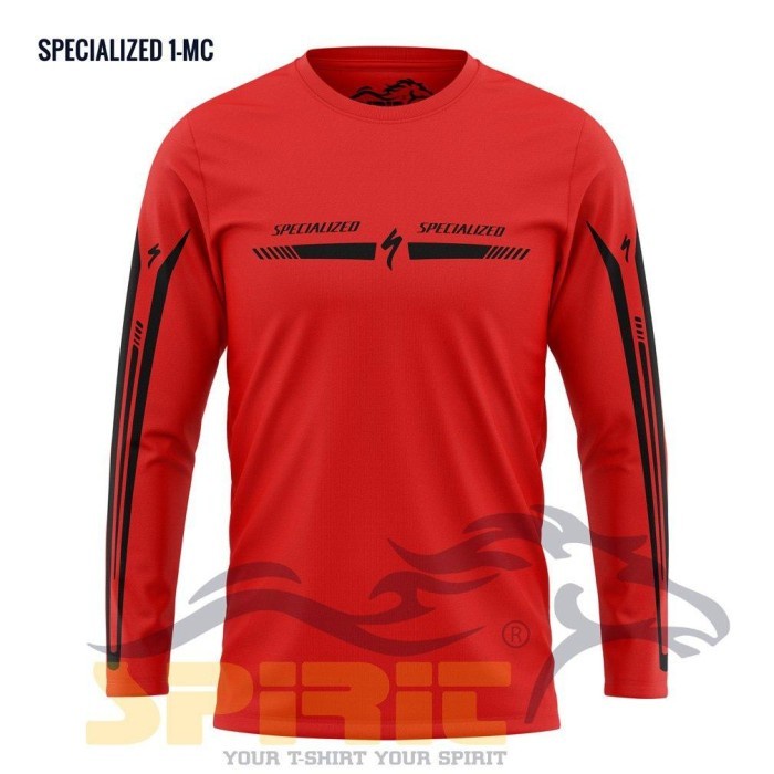 BAJU KAOS SEPEDA PRIA SPECIALIZED LENGAN PANJANG BIG SIZE JUMBO - XS