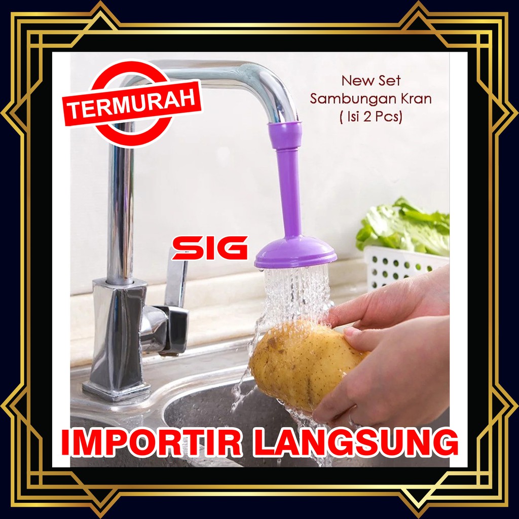 Sambungan Kran (Isi 2 pcs) irit air hingga 50% - FAUCET EXTENSION HEAD