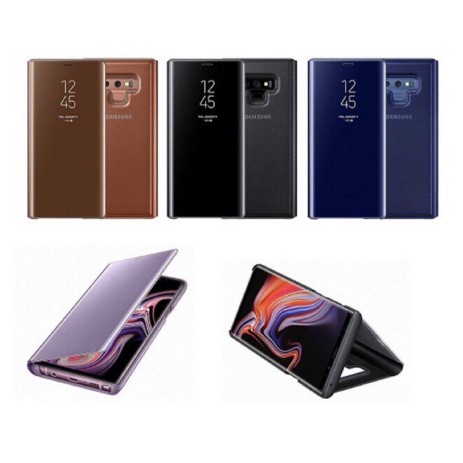 Case Flip Mirror Leather  SAMSUNG M10 M20 A10 A20 A30 A40 A50 A60 A70 A80 A90 Smart Case Standing