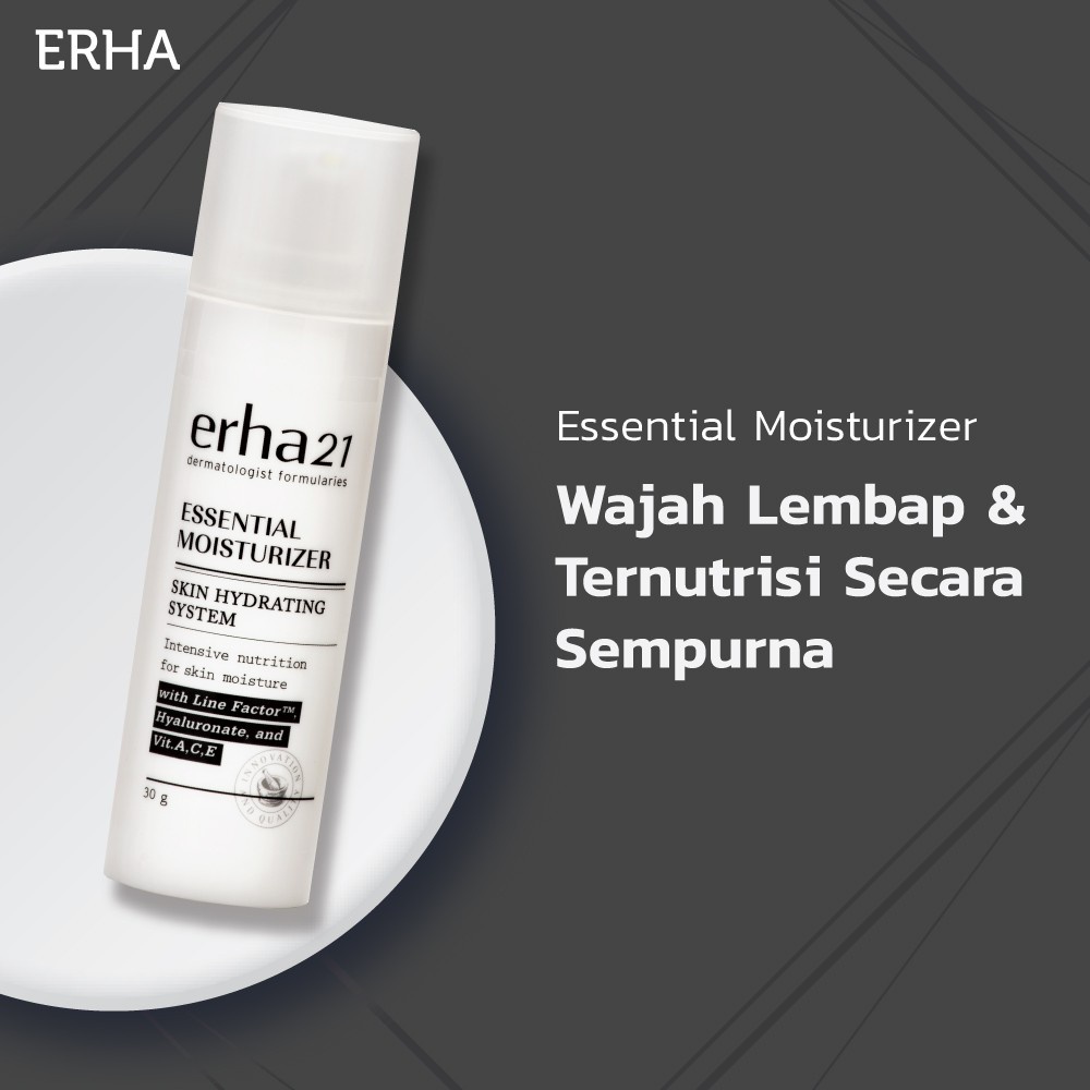 ERHA Pelembab Wajah Essential Moisturizer, Anti Aging dgn Niacinamide