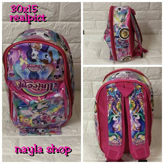 &quot;aurabagss&quot; - Tas Anak Tas Ransel Anak Perempuan Motif Printing Mika Tas Sekolah Anak PAUD TK Backpack Anak Perempuan Terbaru 2022-2023