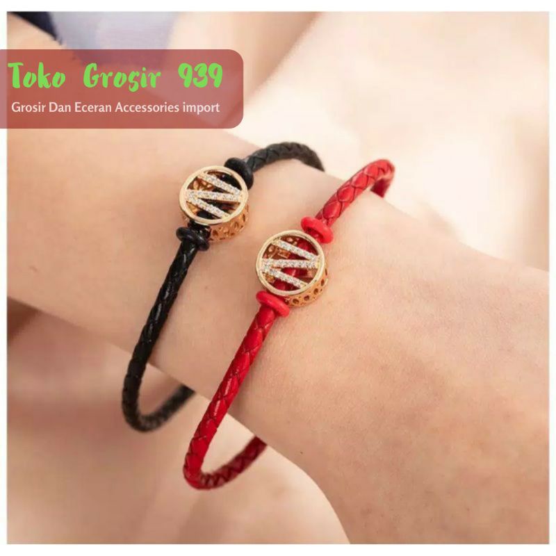 Gelang huruf gelang cewe xuping lapis emas kawat wire rope