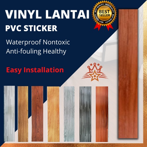 PALING MURAH  HOT VINYL LANTAI KAYU BERSERAT  45 CM x 15.24 CM (BISA GROSIR) VINYL KAYU TIMBUL VINYL