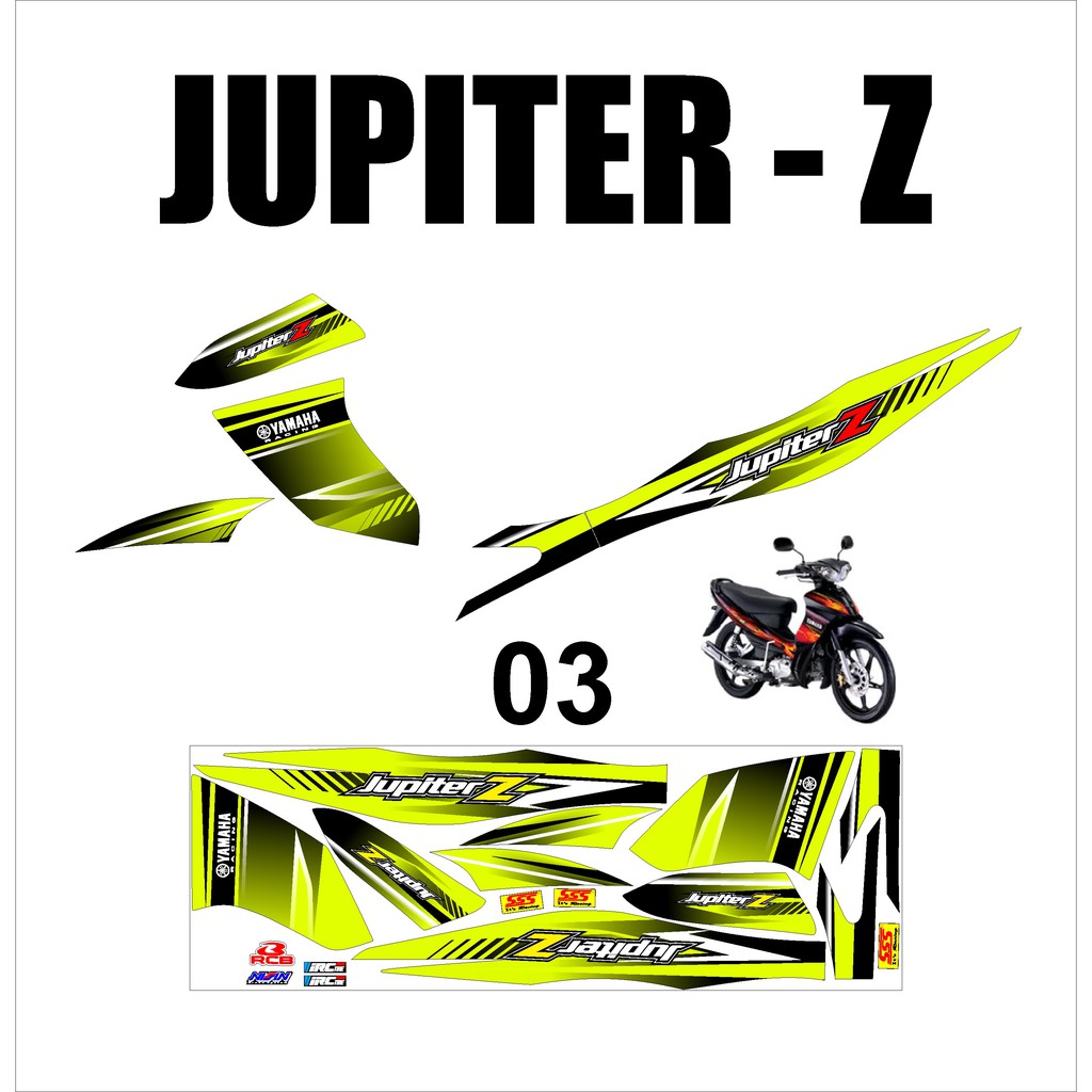 Striping Jupiter Z - Sticker Stiker Variasi Lis Motor Jupiter Z Burhan Termurah DS JP - 3