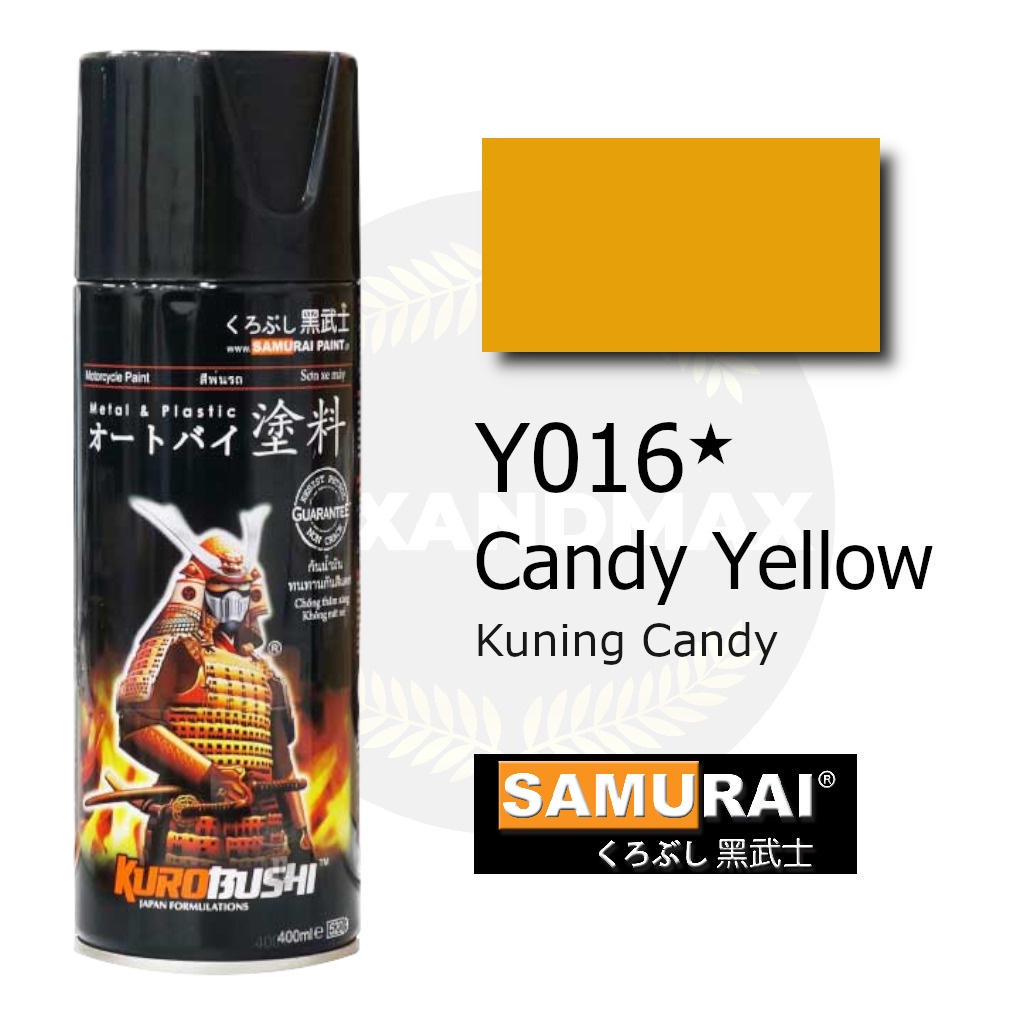 Samurai Paint Candy Yellow Y016 Kuning Candy 400 ml - Cat Semprot