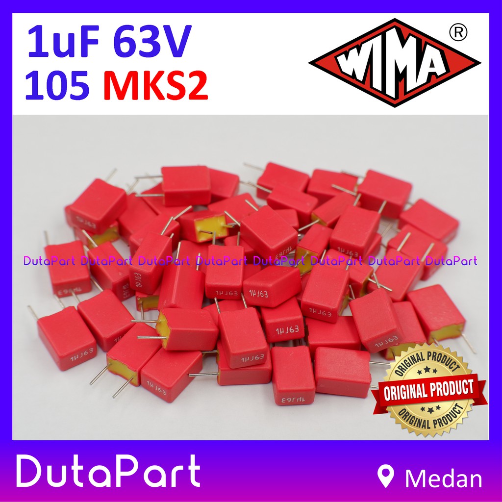 63V 1uF 105 MKS2 MKS 2 WIMA Film Capacitor Made In Germany