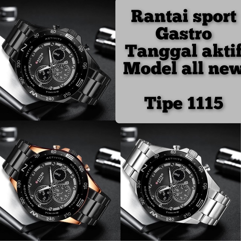 jam tangan pria GASTRO SPORT - 1115 original tgl aktif