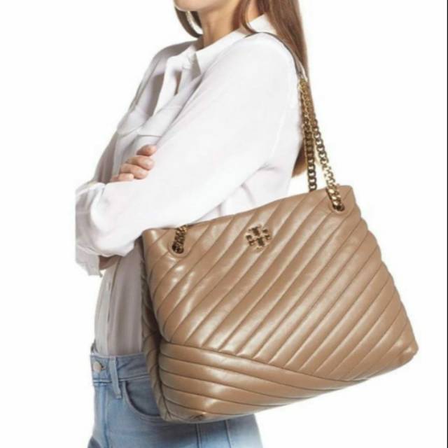 Tas tory burch selempang cream coklat susu original