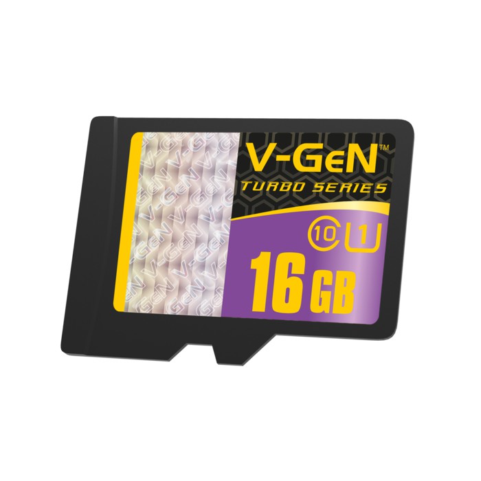 V-gen Micro SD Vgen 16GB Class 10 TURBO SERIES Memory Card HP 16 GB NA