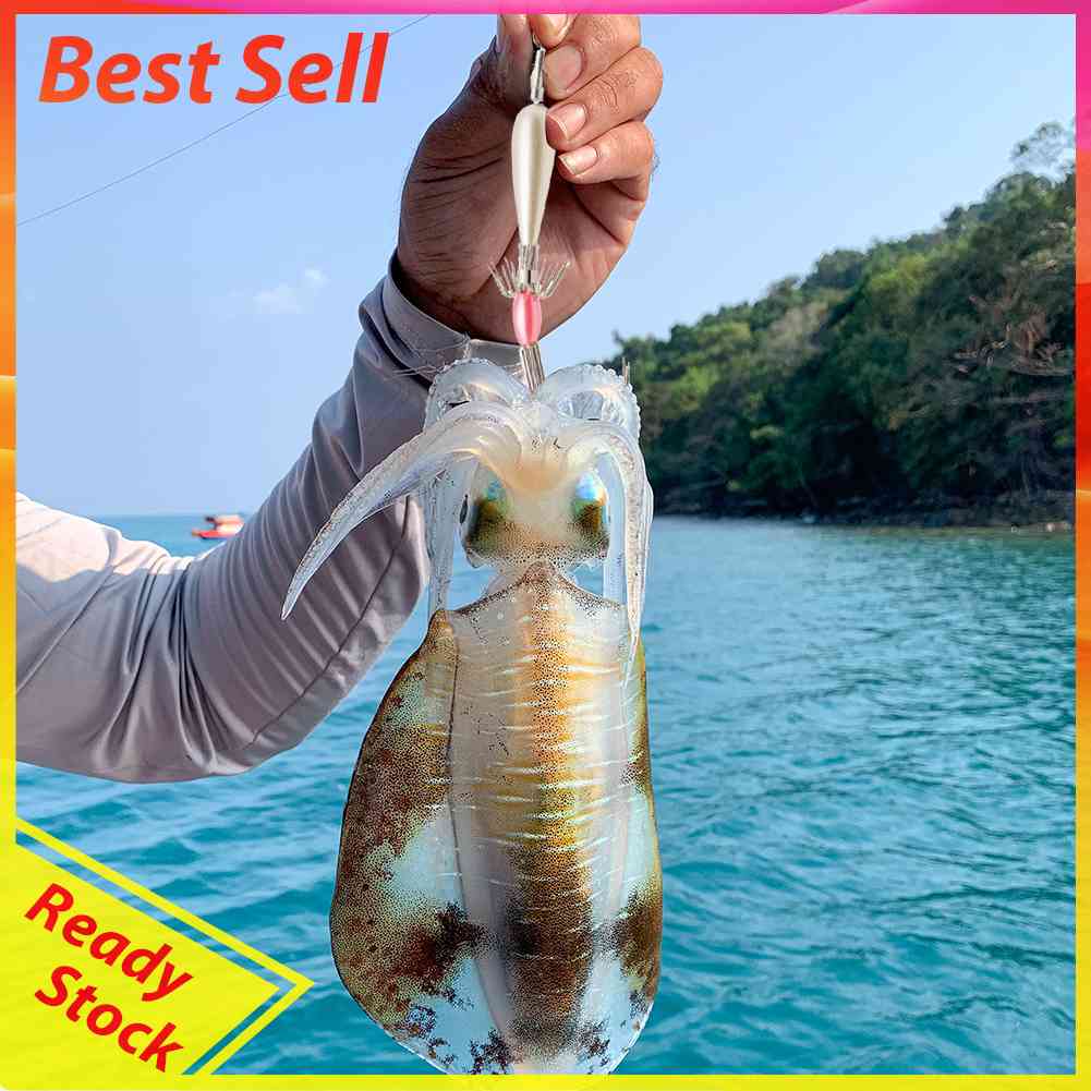 Double Row Cuttlefish Soft Hook Carbon Steel Spineless Squid Hook Fishing Tackle