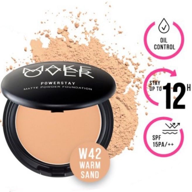 Make Over Powerstay Matte Powder Foundation W42 Warm Sand