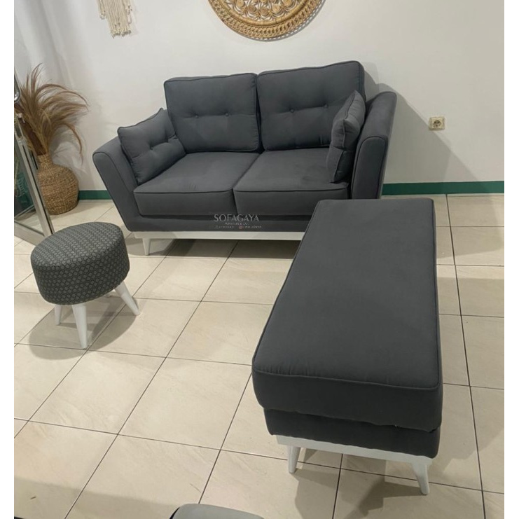Sofa set scandi free stool bulat