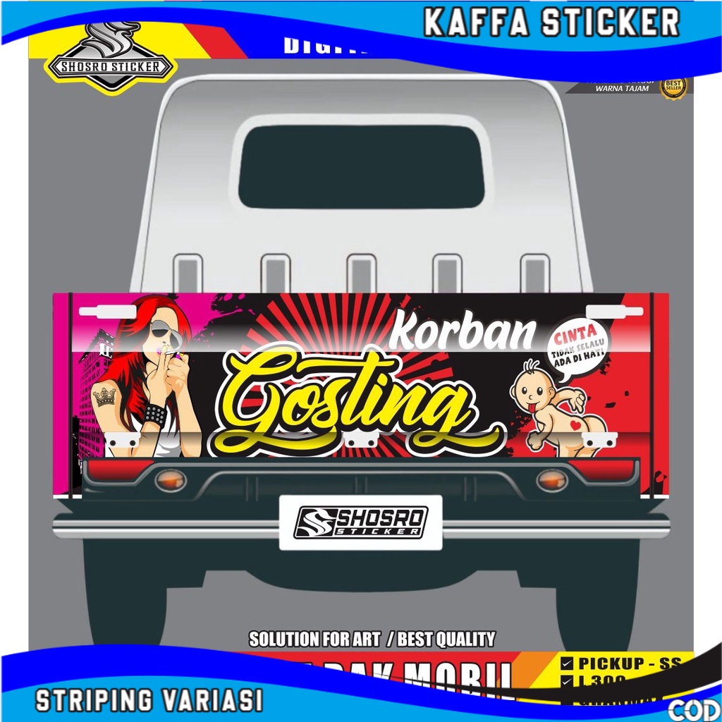 KHAFFA STICKER DECAL PINTU BELAKANG GRANMAX PICK UP / STICKER DECAL STIKER BAK BELAKANG GRANMAX / DE