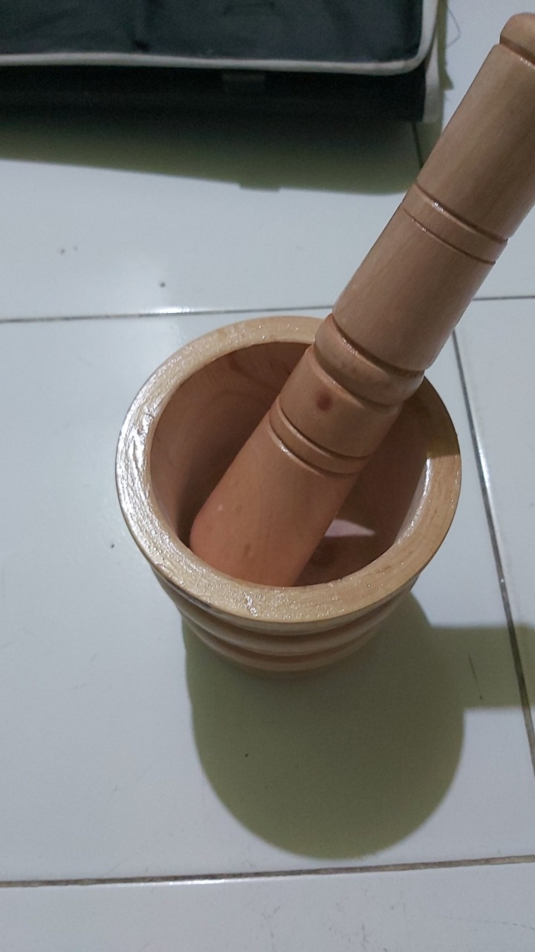Termurah Set Lumpang Kayu Kecil + Alu / Tumbukan Kayu Ulekan Kayu Peralatan Masak Alat Dapur